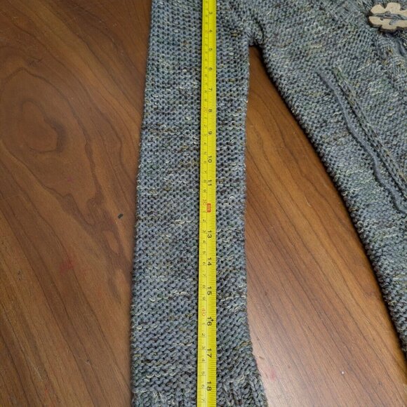 BCBG Maxazria Women's Med 2-Big Floral Button Green Loose Knit Cardigan Acrylic - Picture 13 of 16